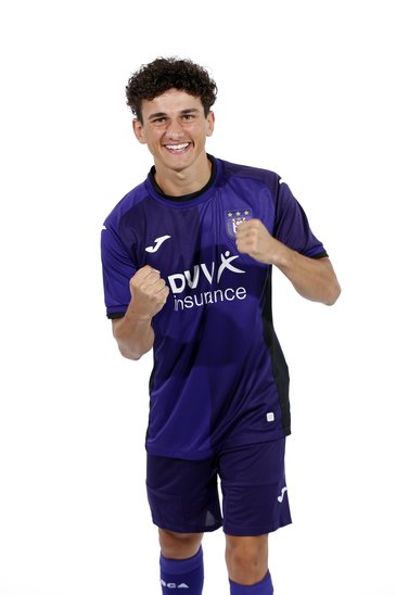 NEERPEDE, BELGIUM - AUGUST 04 : Theo Leoni during the photoshoot of Rsc  Anderlecht Futures on