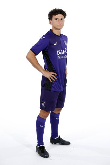 NEERPEDE, BELGIUM - AUGUST 04 : Theo Leoni during the photoshoot of Rsc  Anderlecht Futures on