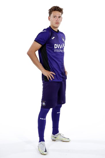 NEERPEDE, BELGIUM - AUGUST 04 : Lucas Stassin during the photoshoot of Rsc  Anderlecht Futures on