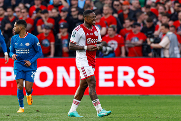 ROTTERDAM, NETHERLANDS - APRIL 30: Steven Bergwijn of Ajax during the Dutch  TOTO KNVB Cup final match between Ajax and PSV at Stadion Feijenoord on  April 30, 2023 in Rotterdam, Netherlands (Photo